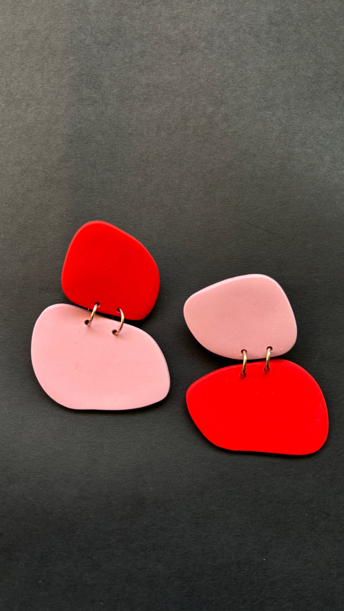 Classic Quads - Red and Paeony - CiceroniEarringsColoured Ears
