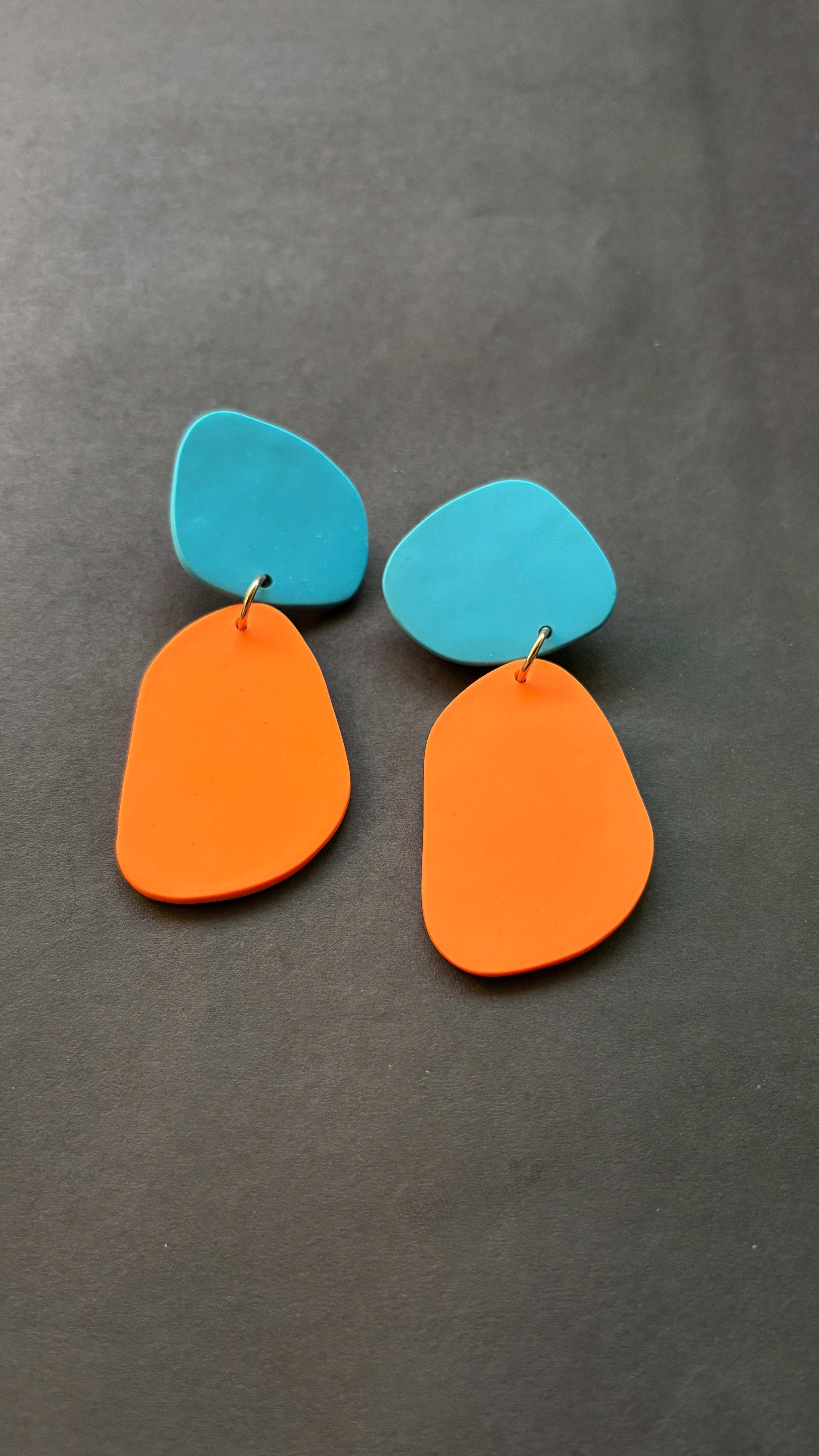 Classic Quads - Turquoise and Orange - CiceroniEarringsColoured Ears