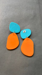 Classic Quads - Turquoise and Orange - CiceroniEarringsColoured Ears
