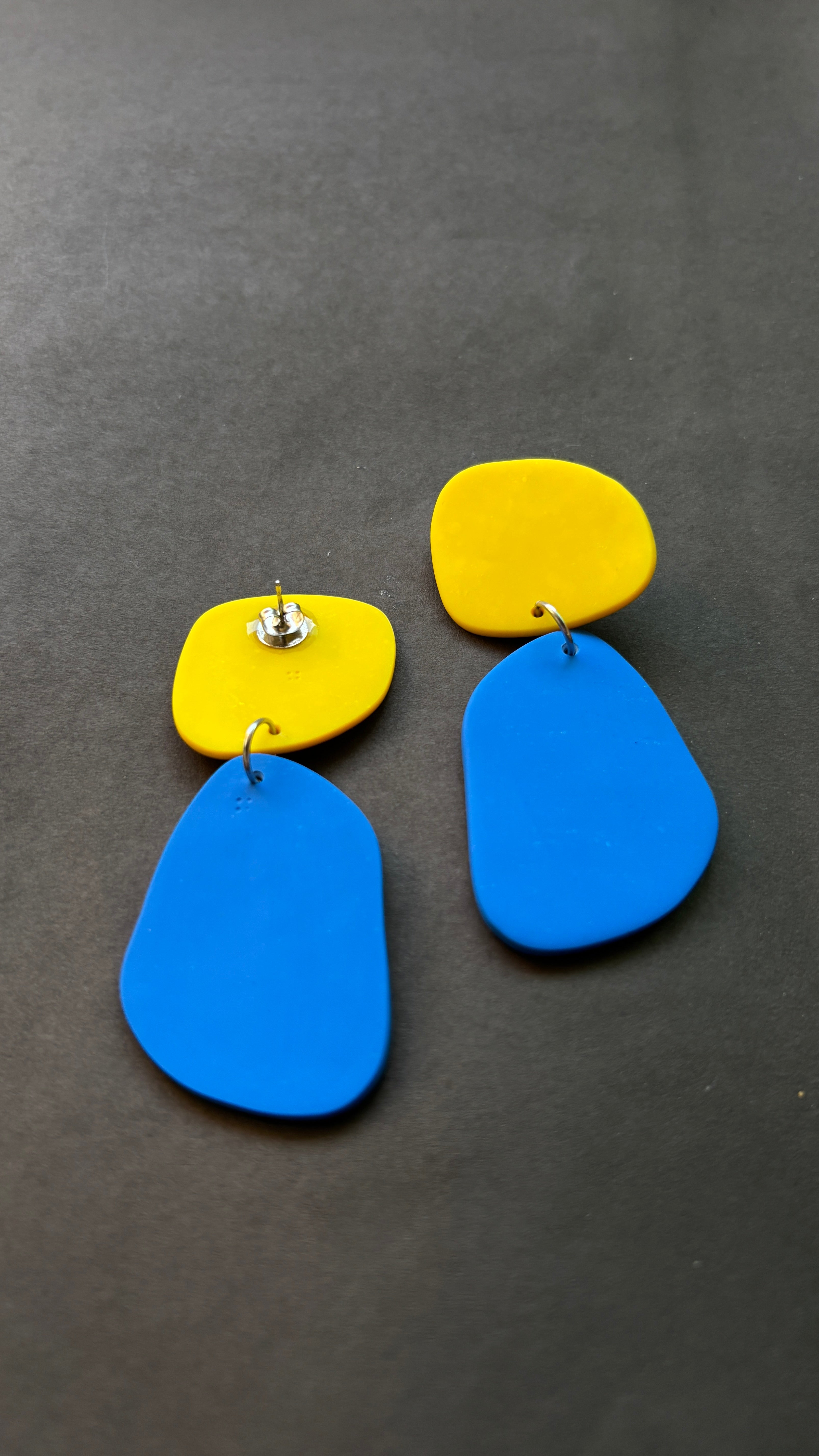 Classic Quads - Yellow and Cobalt Blue - CiceroniEarringsColoured Ears