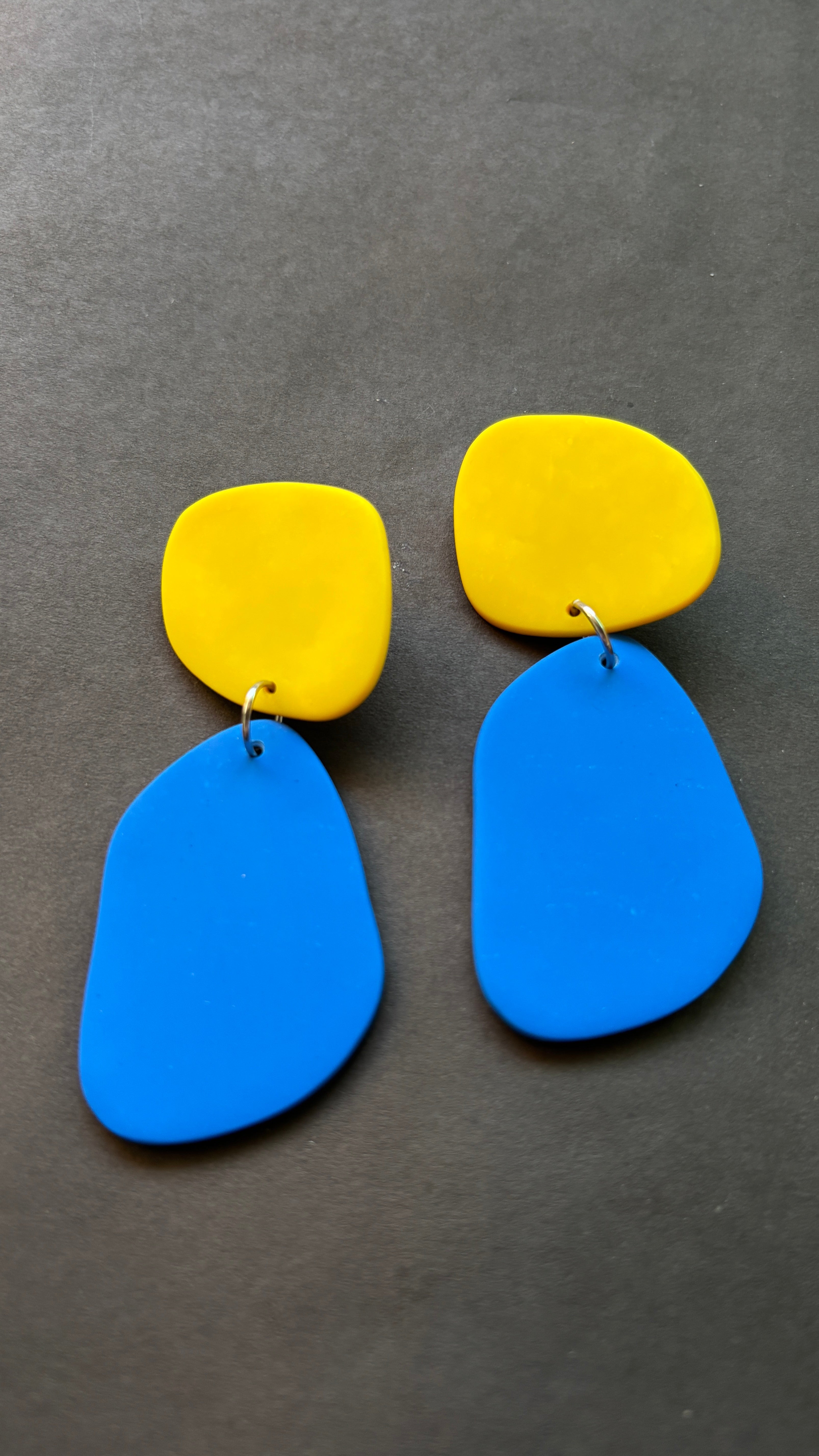 Classic Quads - Yellow and Cobalt Blue - CiceroniEarringsColoured Ears