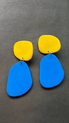 Classic Quads - Yellow and Cobalt Blue - CiceroniEarringsColoured Ears