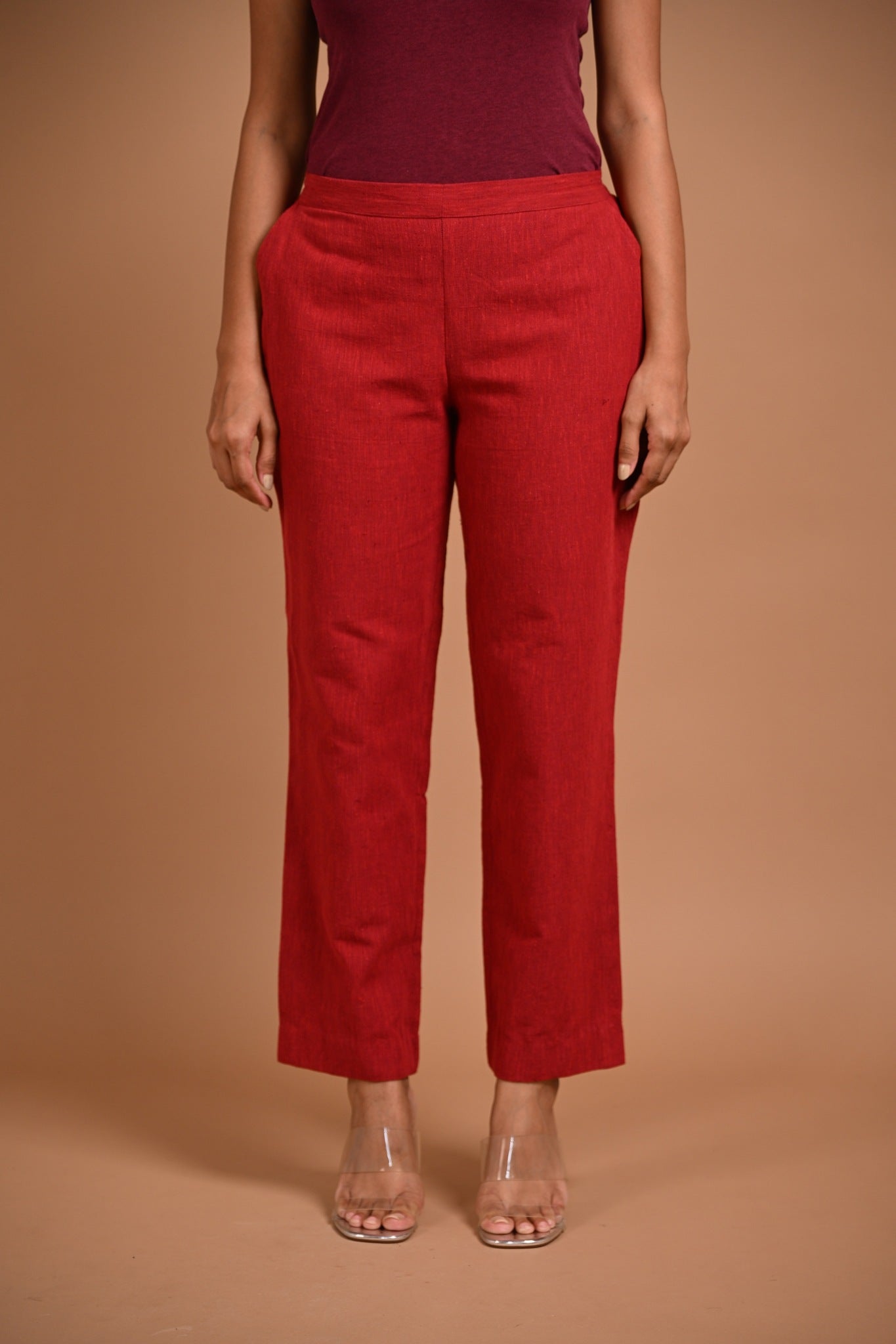 Classic Red Pant with Pocket - CiceroniPantsRang by Rajvi