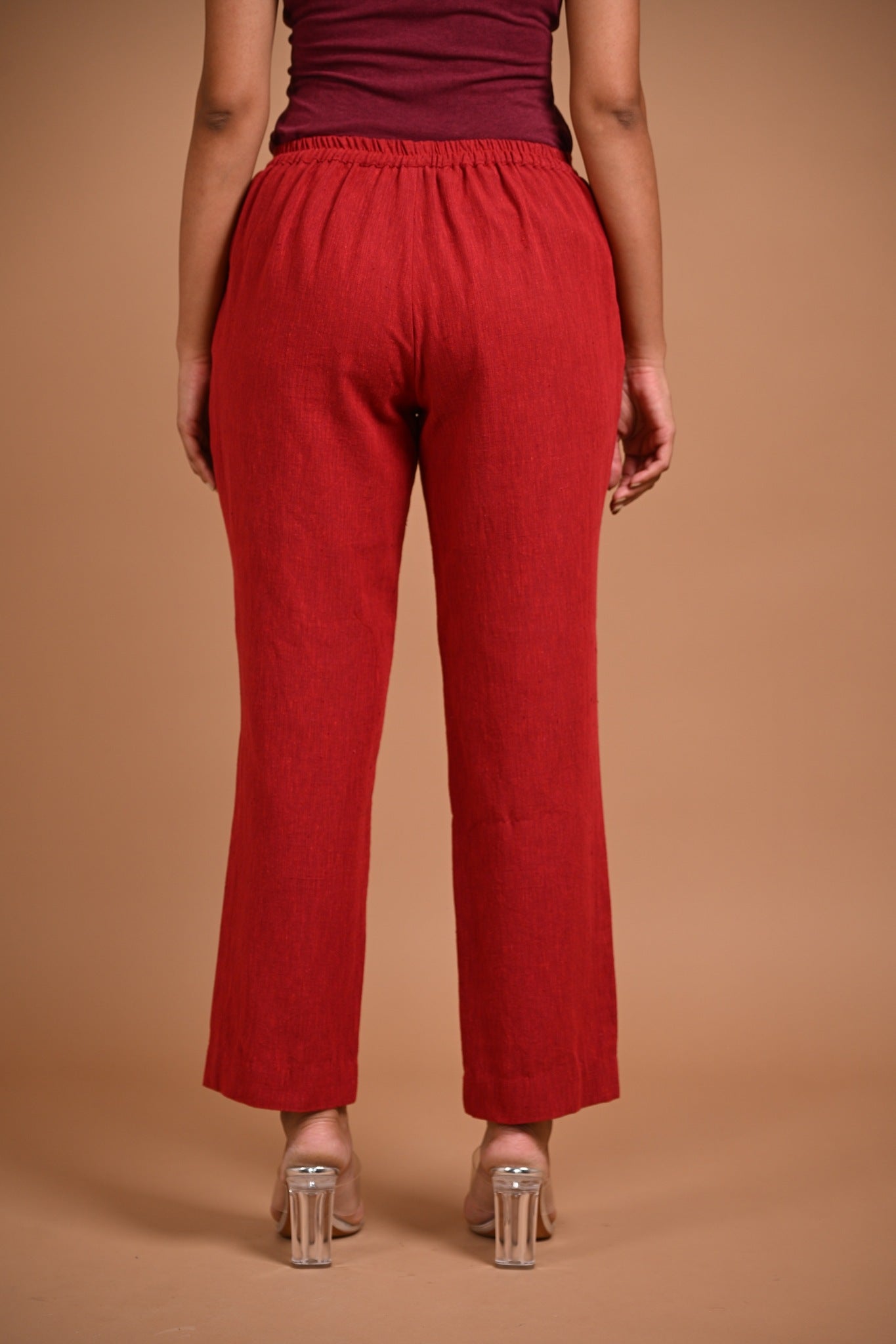 Classic Red Pant with Pocket - CiceroniPantsRang by Rajvi