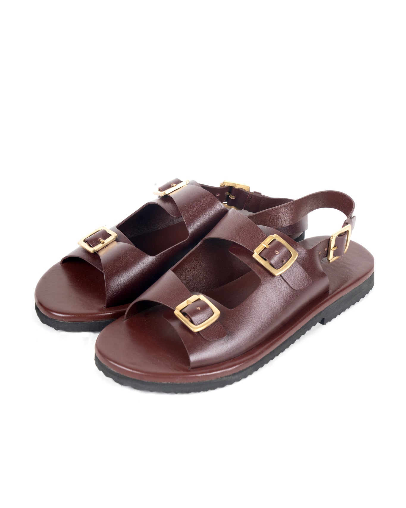 Classic Two Strap Leather Sandals - CiceroniSandalsSlomotion