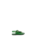 Classic Two Strap Leather Women's Sandals - Green - CiceroniSandalsSlomotion