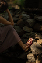 Classic Two Strap Leather Women's Sandals - Wine - CiceroniSandalsSlomotion