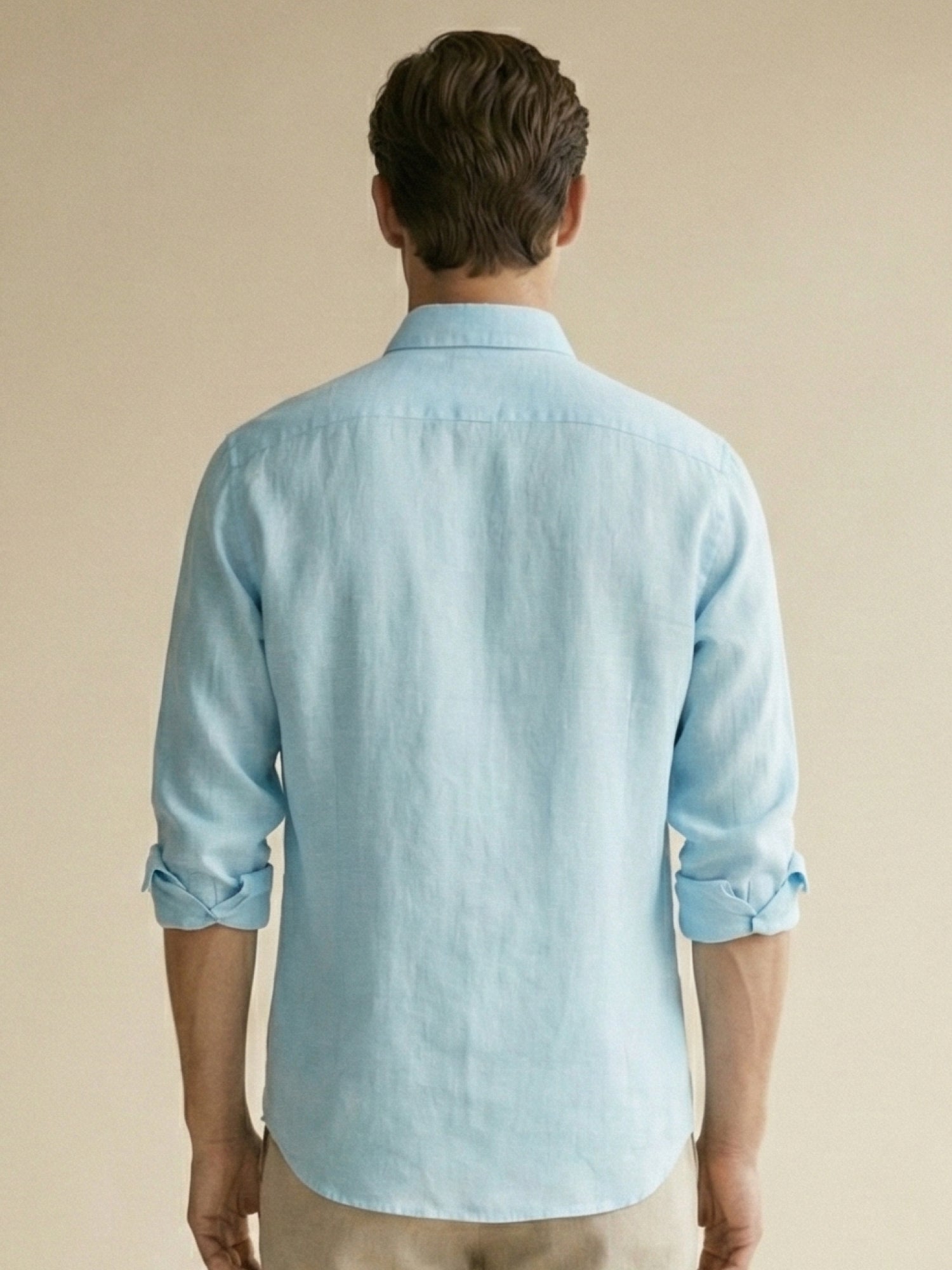 Cloud Blue 100% Pure Linen Button Down Shirt - CiceroniMen Shirtsbhrāta