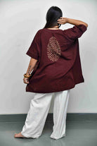 Cocoa Fingerprint Top - CiceroniTopsYD Aashiya