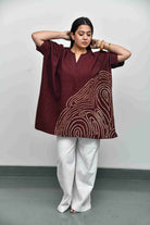 Cocoa Fingerprint Top - CiceroniTopsYD Aashiya