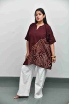 Cocoa Fingerprint Top - CiceroniTopsYD Aashiya