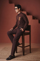 Coffee Buta Co - Linen Men's Pleated Tapered Pants - CiceroniPantsSaphed