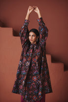 Coffee Chintz Co - Linen Front Pleated Kurta Set - CiceroniKurta Set, Everyday WearSaphed