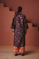 Coffee Co - Linen Multi - Panelled Kurta Set - CiceroniWomen PantsSaphed