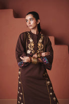 Coffee Co - Linen Multi - Panelled Kurta Set - CiceroniWomen PantsSaphed