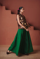 Coffee Co - Linen Wrap Waistcoat - CiceroniWaistcoatSaphed