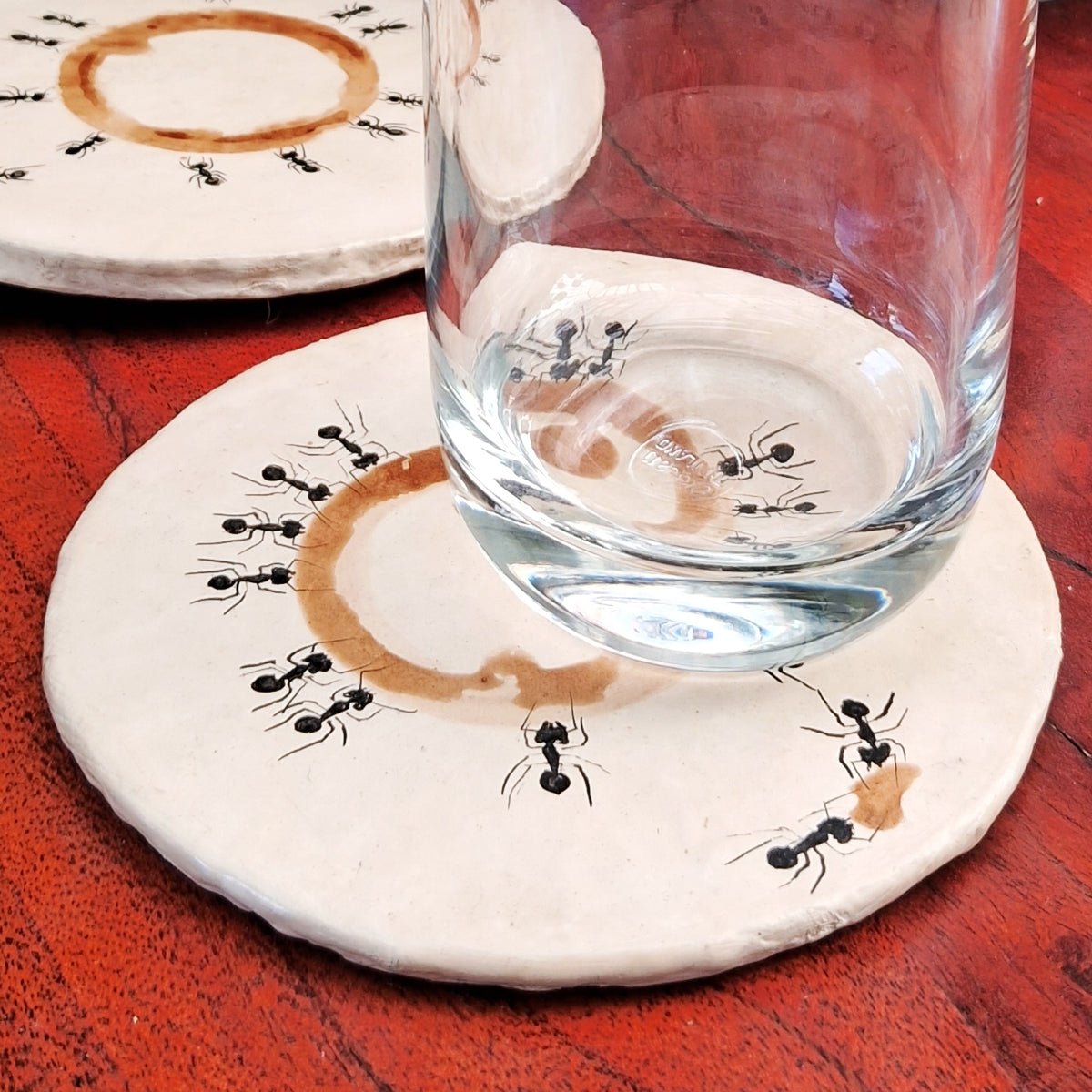 Coffee Lover Ants Coasters - CiceroniCoastersAranya Earthcraft