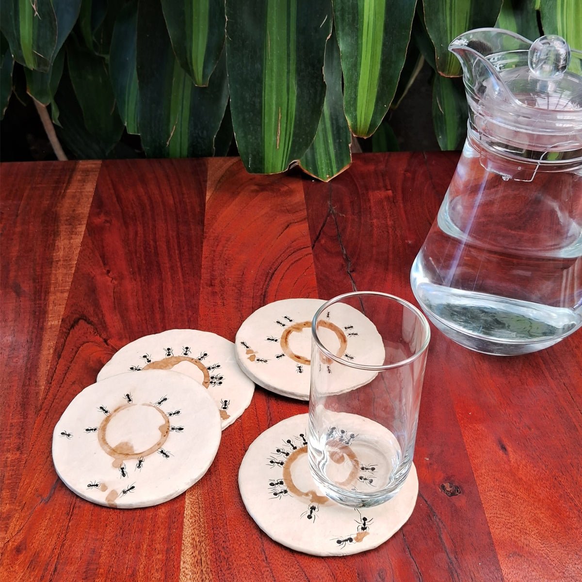 Coffee Lover Ants Coasters - CiceroniCoastersAranya Earthcraft