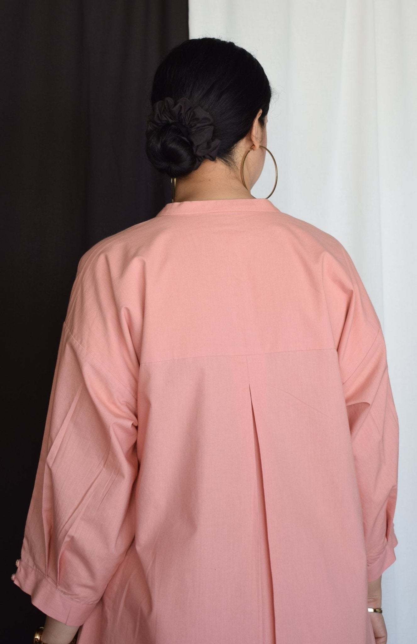 Coffee Pink Anti - fit Kurta with Placket - CiceroniKurta, Everyday WearHouse of Moxa