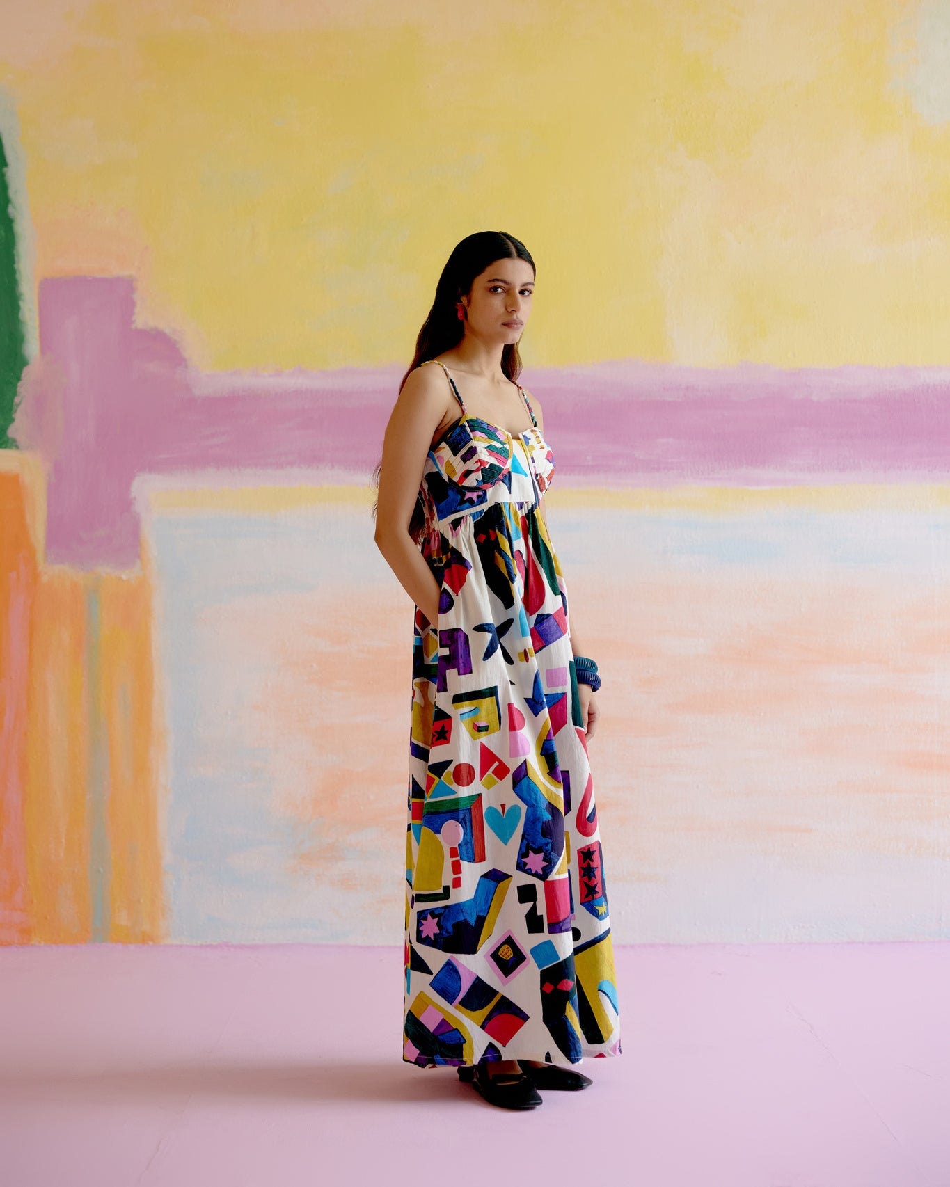 Como Maxi Dress in Arcade Print - CiceroniDressesHappi Space