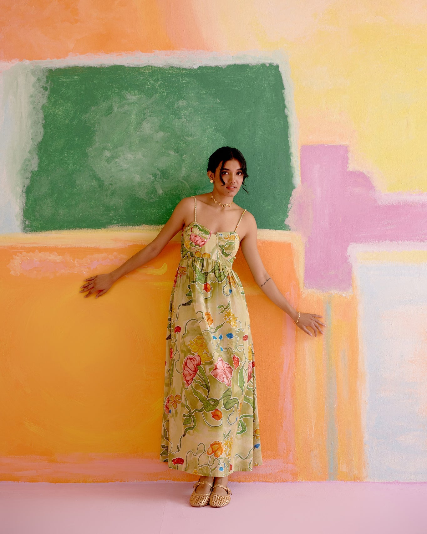 Como Maxi Dress in Le Jardin Print - CiceroniDressesHappi Space