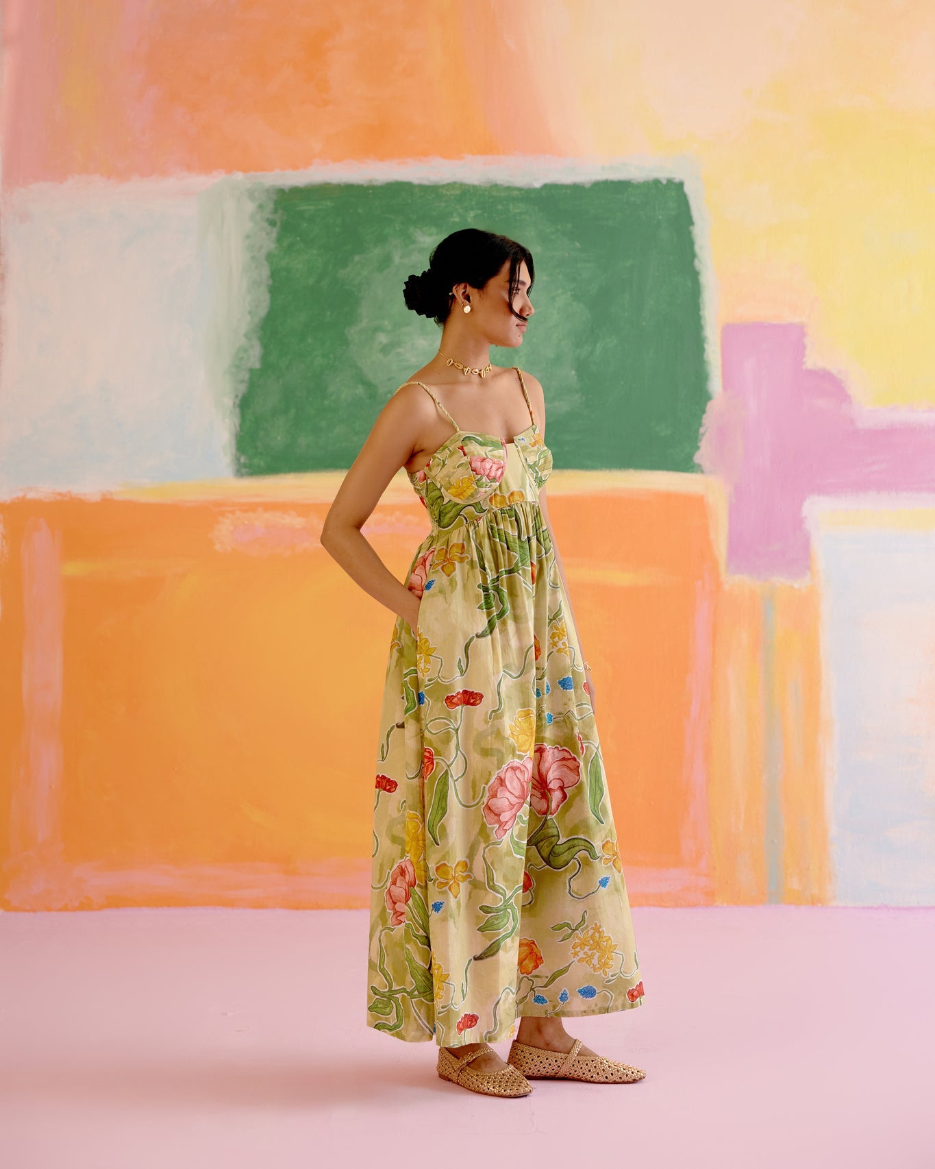 Como Maxi Dress in Le Jardin Print - CiceroniDressesHappi Space