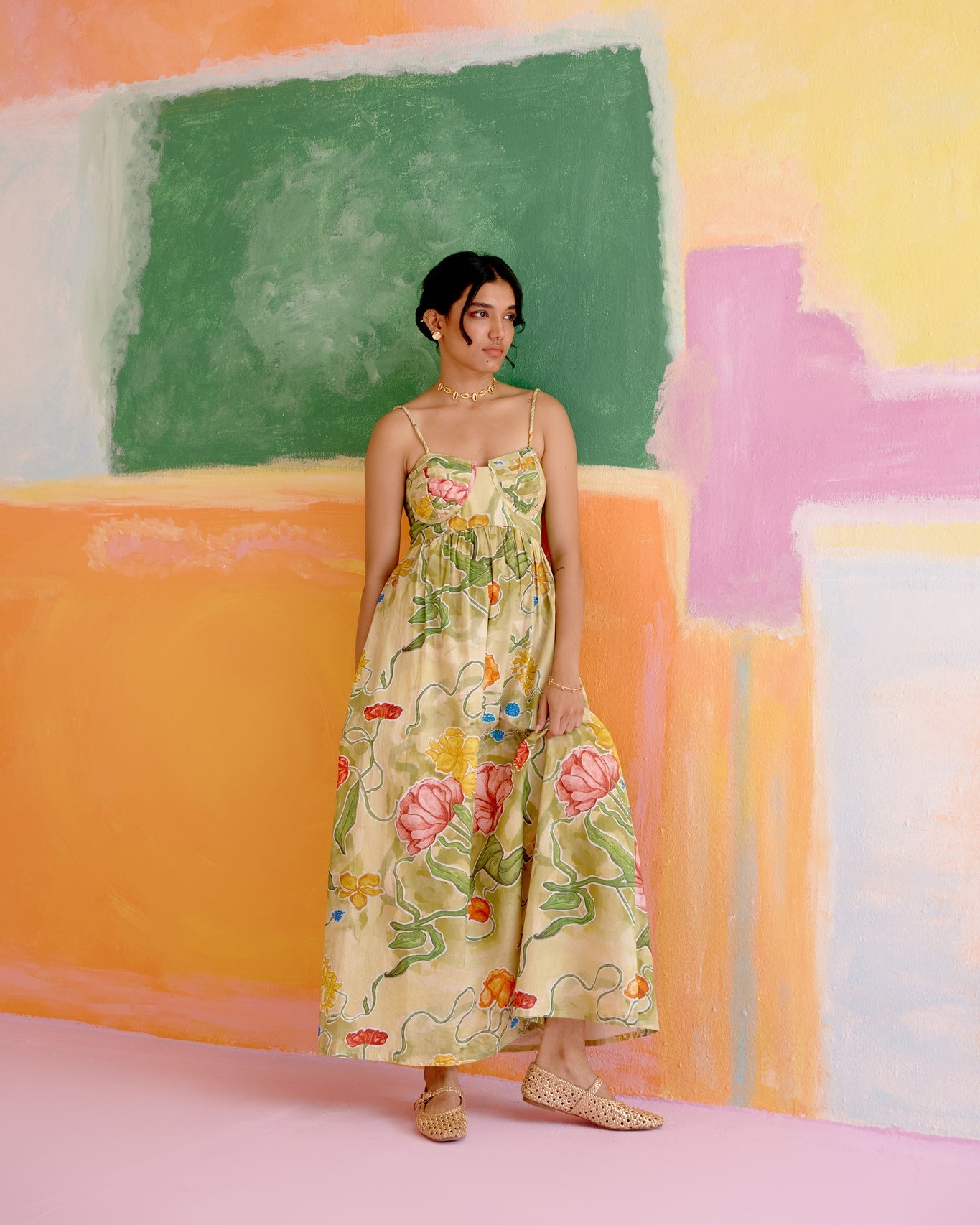 Como Maxi Dress in Le Jardin Print - CiceroniDressesHappi Space