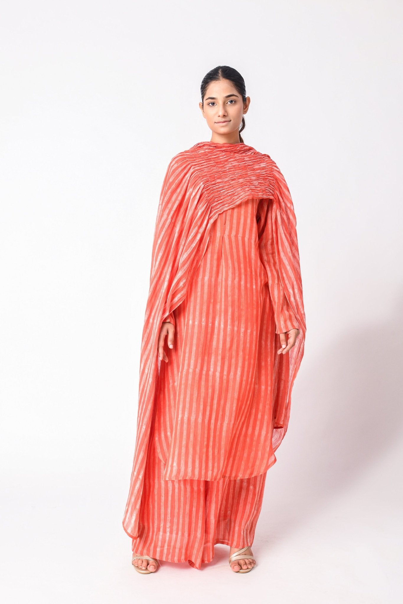 Coral Dupatta Set - CiceroniKurta SetsJayati Goenka