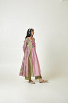 Coral Haze Block Printed Kurta Set with Dupatta - CiceroniKurta SetPants and Pajamas