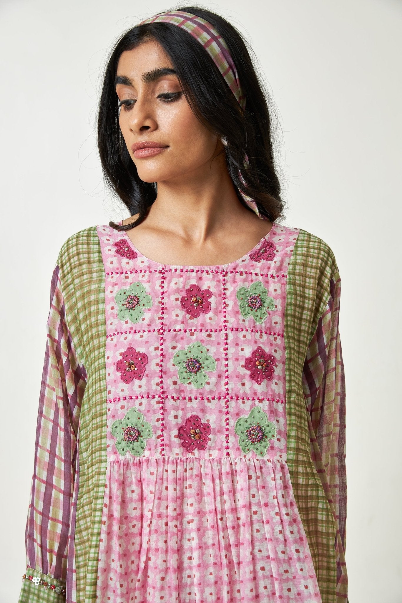 Coral Haze Block Printed Kurta Set with Dupatta - CiceroniKurta SetPants and Pajamas