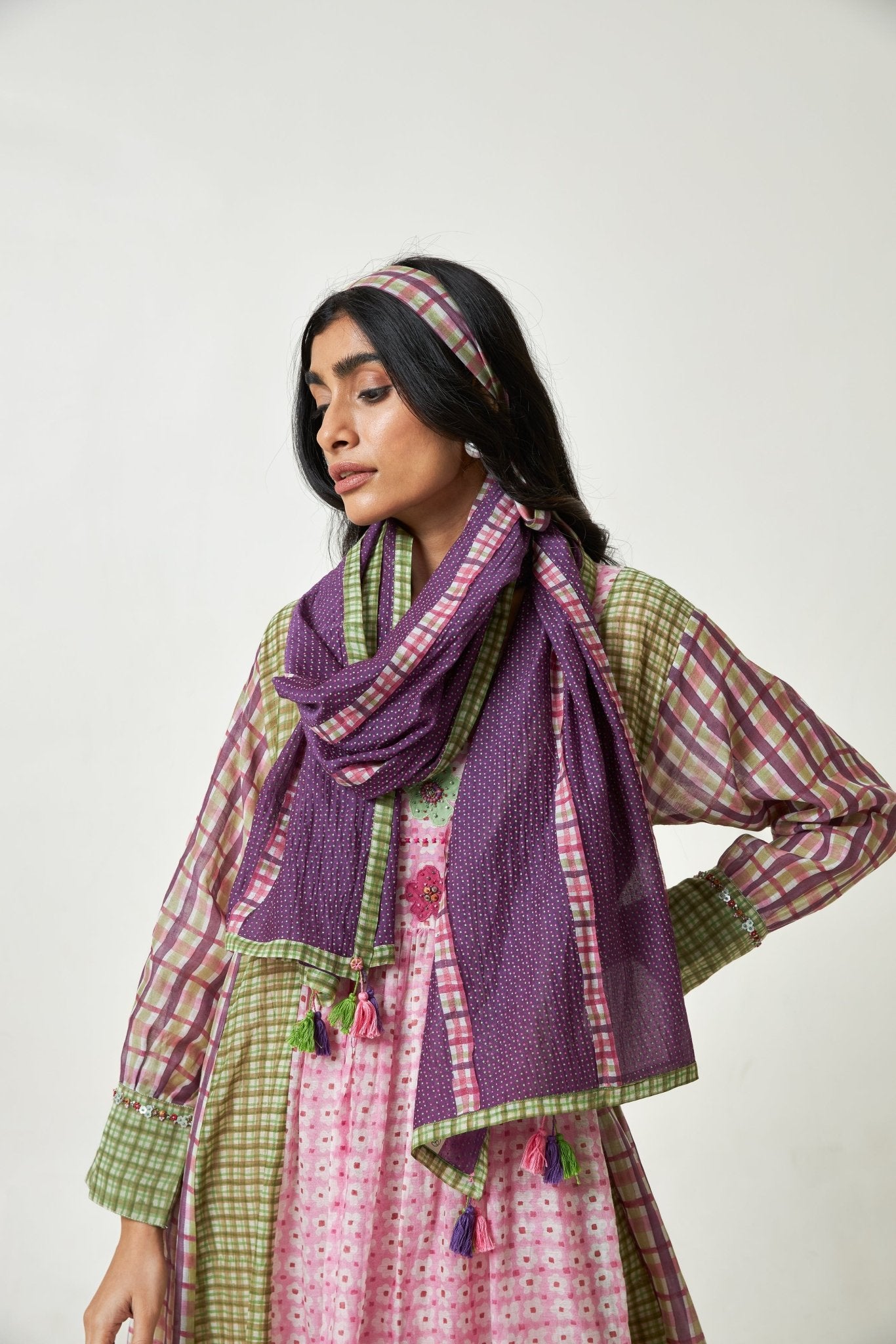 Coral Haze Block Printed Kurta Set with Dupatta - CiceroniKurta SetPants and Pajamas
