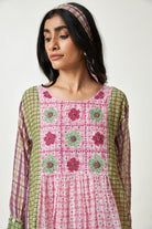 Coral Haze Block Printed Kurta Set - CiceroniKurta SetPants and Pajamas