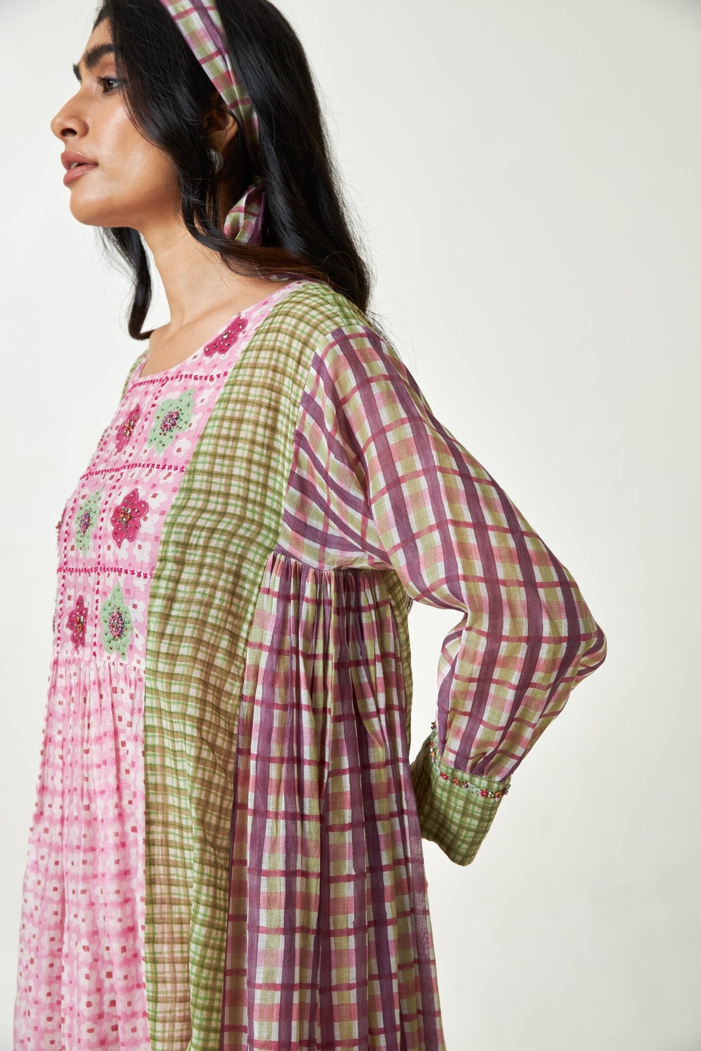 Coral Haze Block Printed Kurta Set - CiceroniKurta SetPants and Pajamas