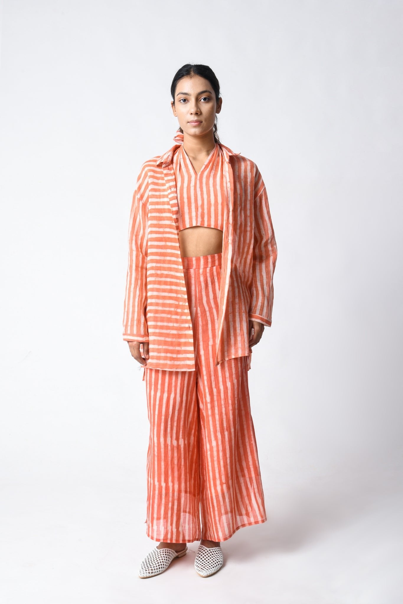 Coral Shirt Cord Set - CiceroniCo - ord SetJayati Goenka