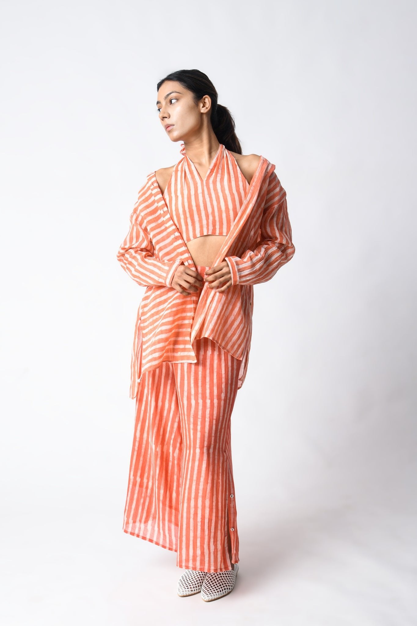 Coral Shirt Cord Set - CiceroniCo - ord SetJayati Goenka