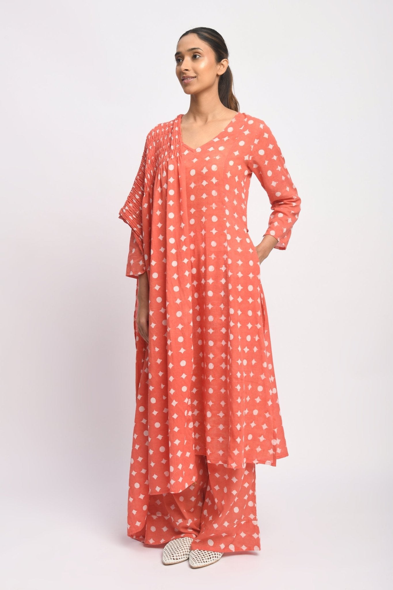 Coral Suit Set - CiceroniKurta Set, Everyday WearJayati Goenka
