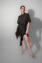 Cotton Asymmetric Frill Skirt - CiceroniSkirtPriyanca Khanna