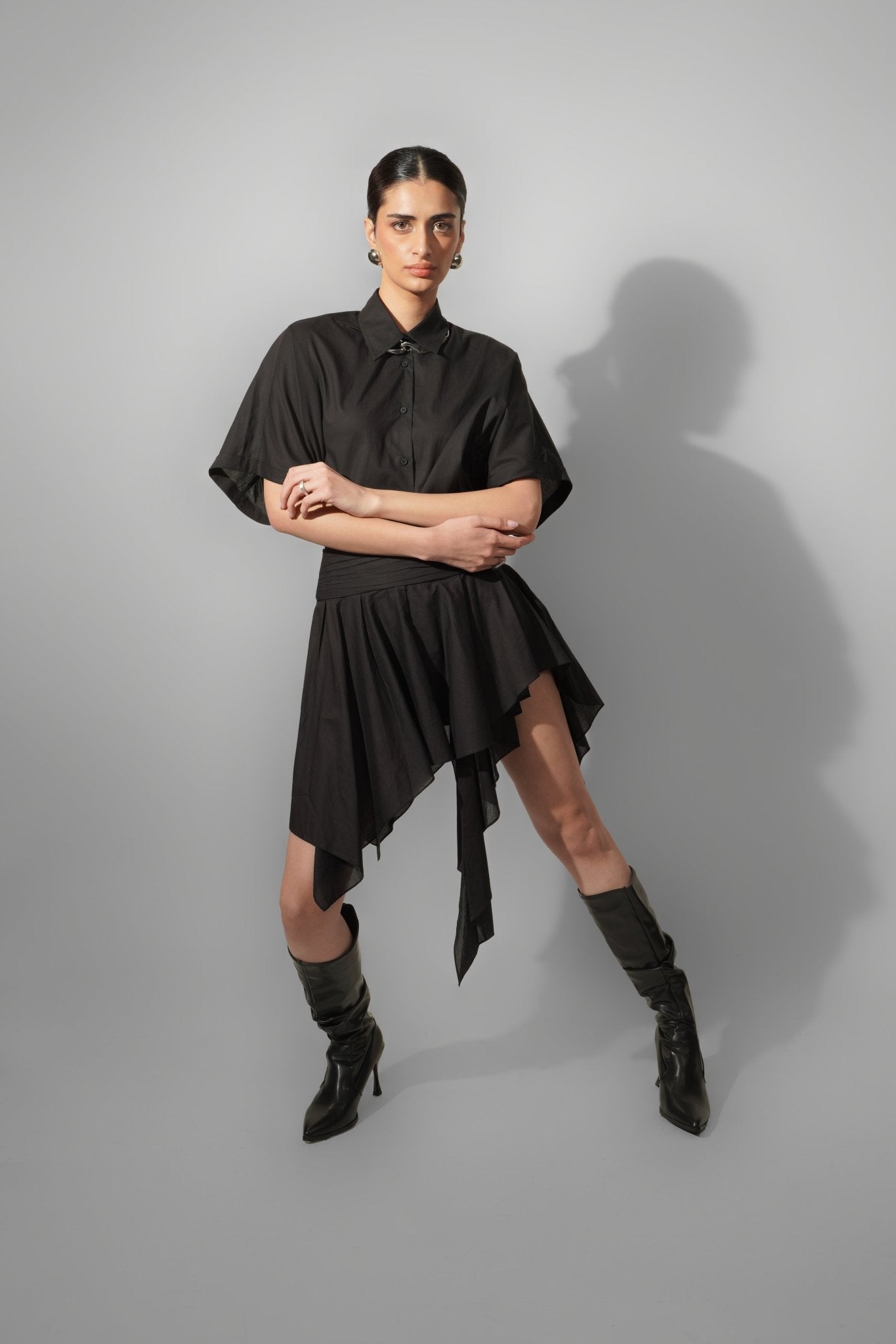 Cotton Asymmetric Frill Skirt - CiceroniSkirtPriyanca Khanna