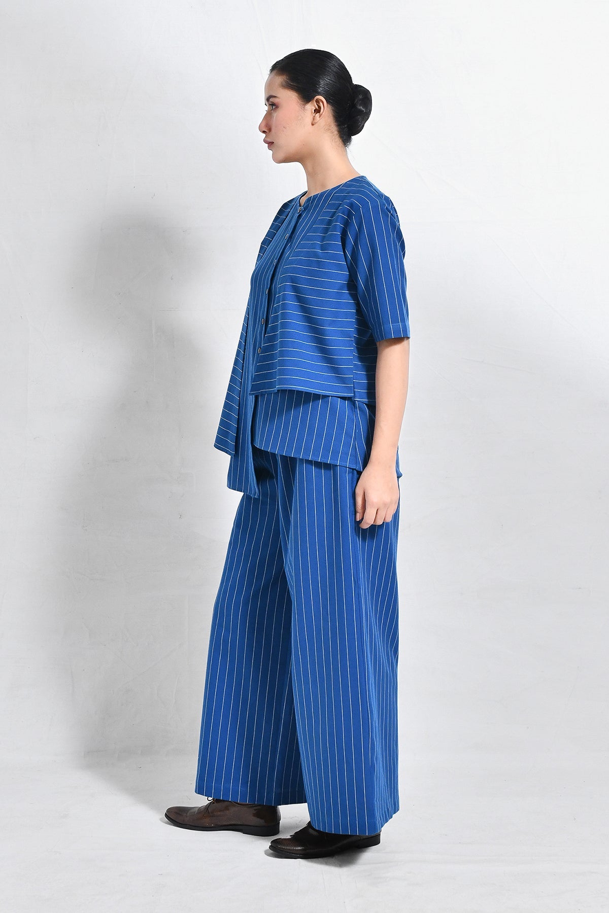 Cotton Stripes Asymmetrical Co - ord (Set of 2) - CiceroniCo - ord SetHiranya