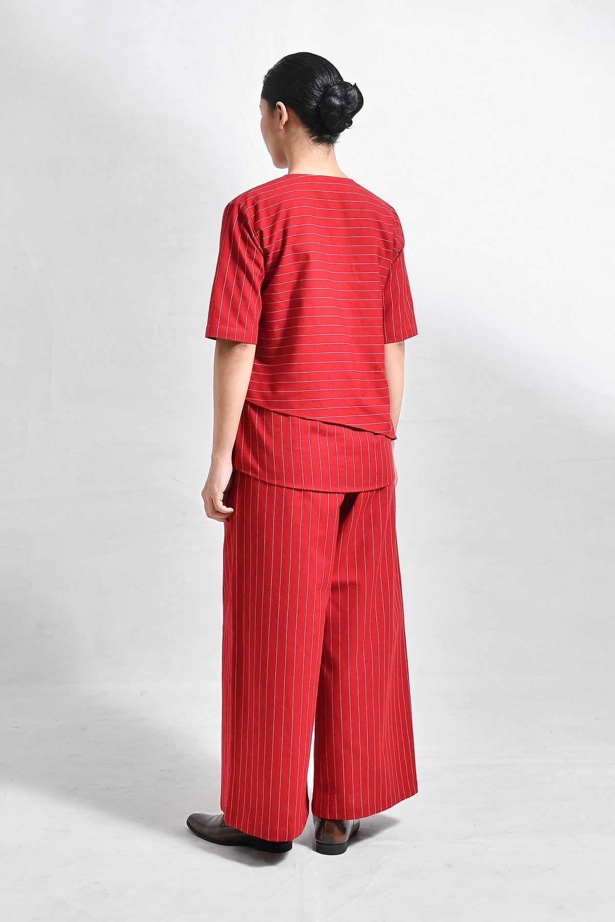 Cotton Stripes Asymmetrical Co - ord (Set of 2) - CiceroniCo - ord SetHiranya