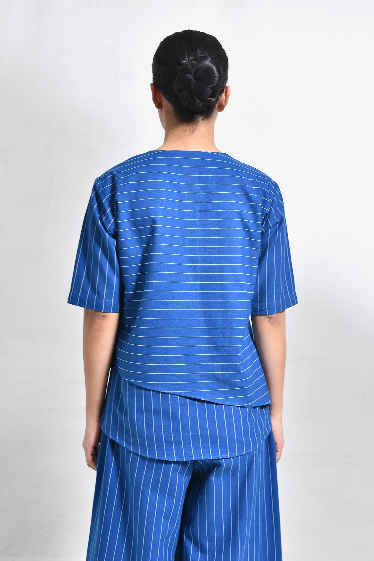 Cotton Stripes Asymmetrical Co - ord (Set of 2) - CiceroniCo - ord SetHiranya