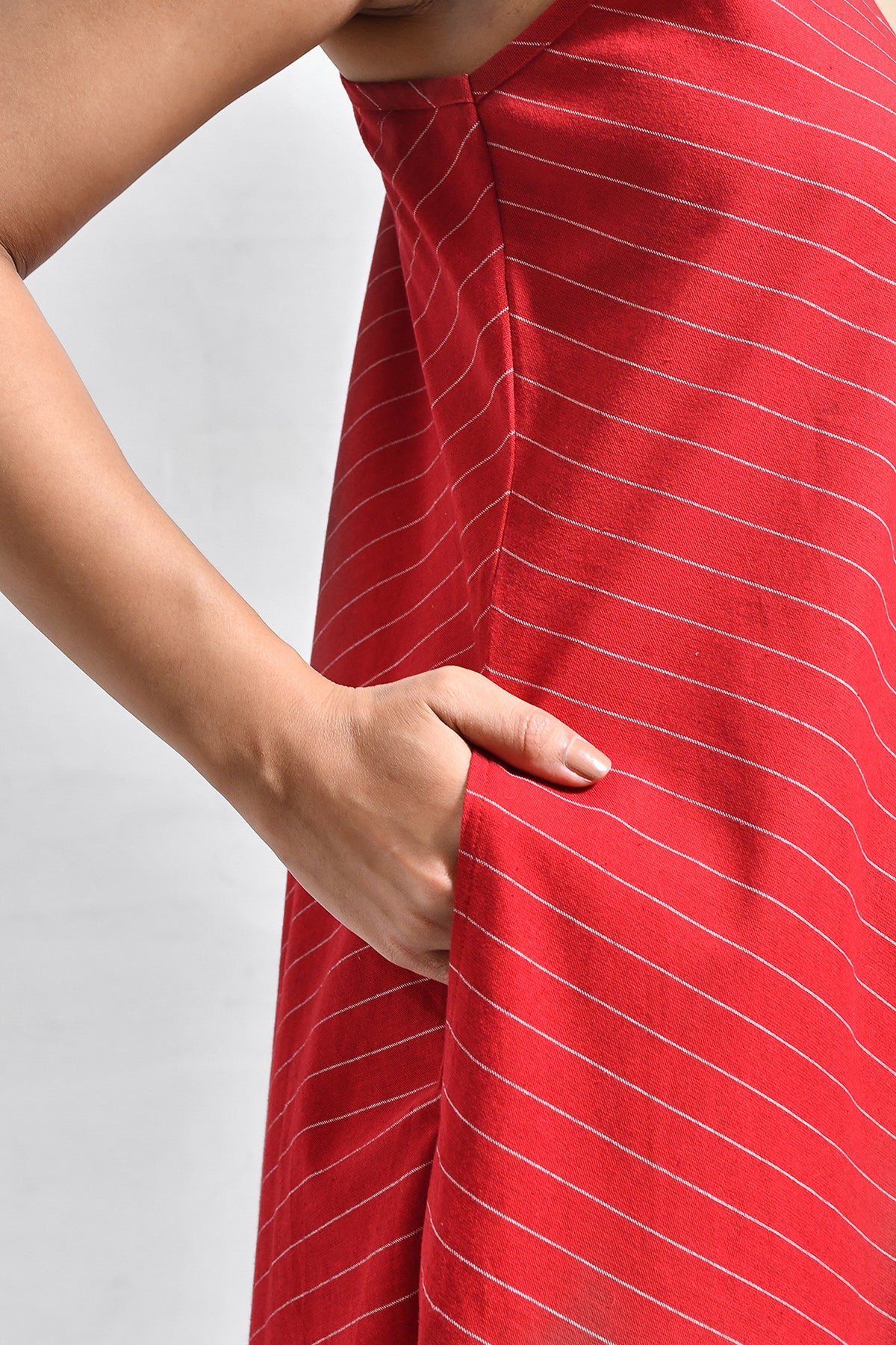 Cotton Stripes Back - Twist Dress - CiceroniDressesHiranya