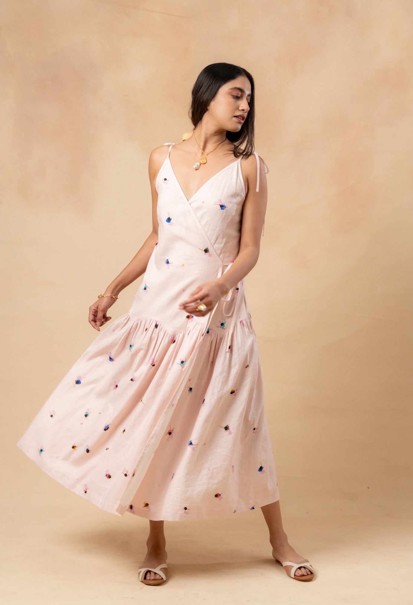 Crayon Wrap Dress - CiceroniDressesDoodlage