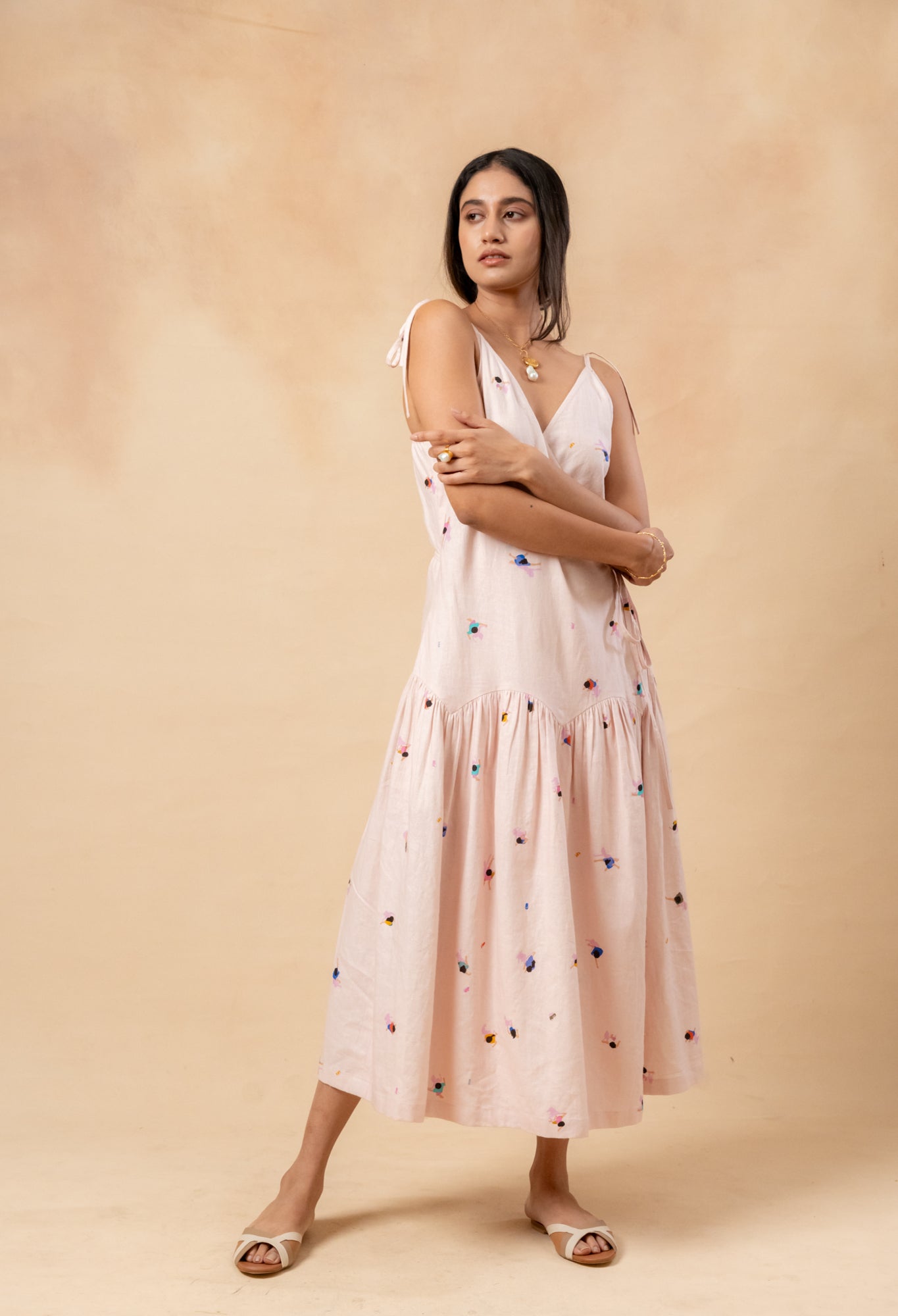 Crayon Wrap Dress - CiceroniDressesDoodlage