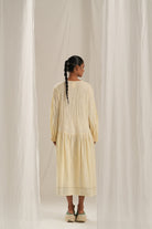 Cream Texture Dress - CiceroniDressesTil
