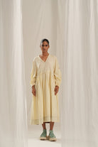 Cream Texture Dress - CiceroniDressesTil