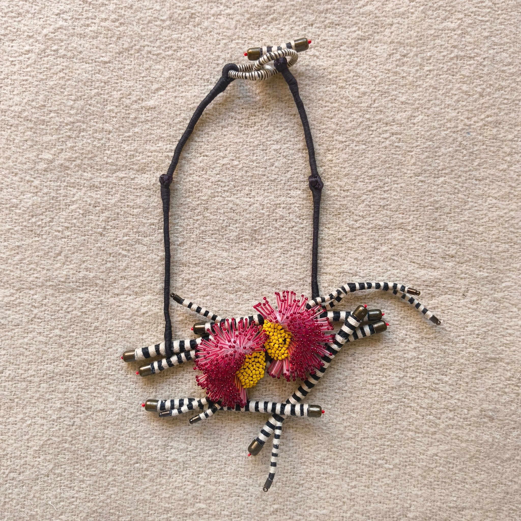 Crimson Bloom Statement Necklace - CiceroniNeckpieceBandish