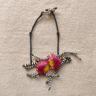 Crimson Bloom Statement Necklace - CiceroniNeckpieceBandish