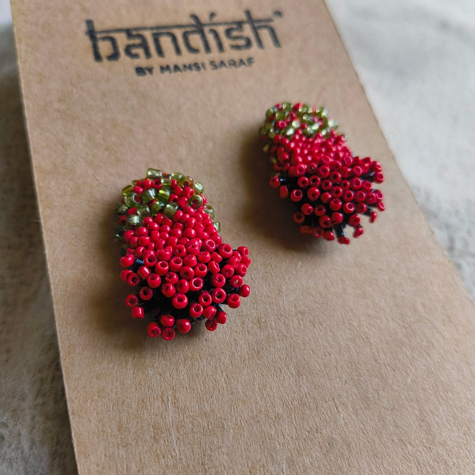 Crimson Bud Earrings - CiceroniEarringsBandish