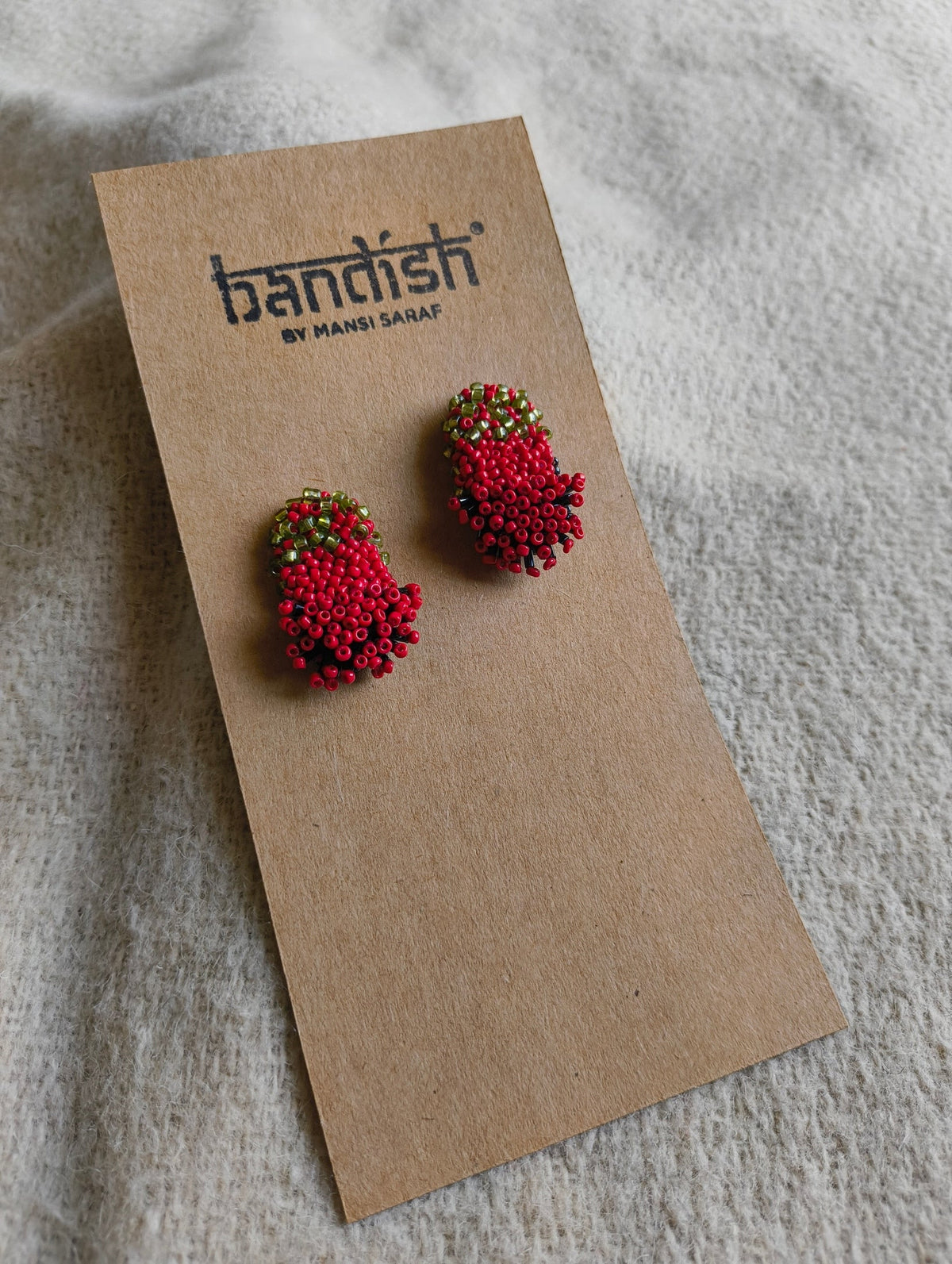 Crimson Bud Earrings - CiceroniEarringsBandish